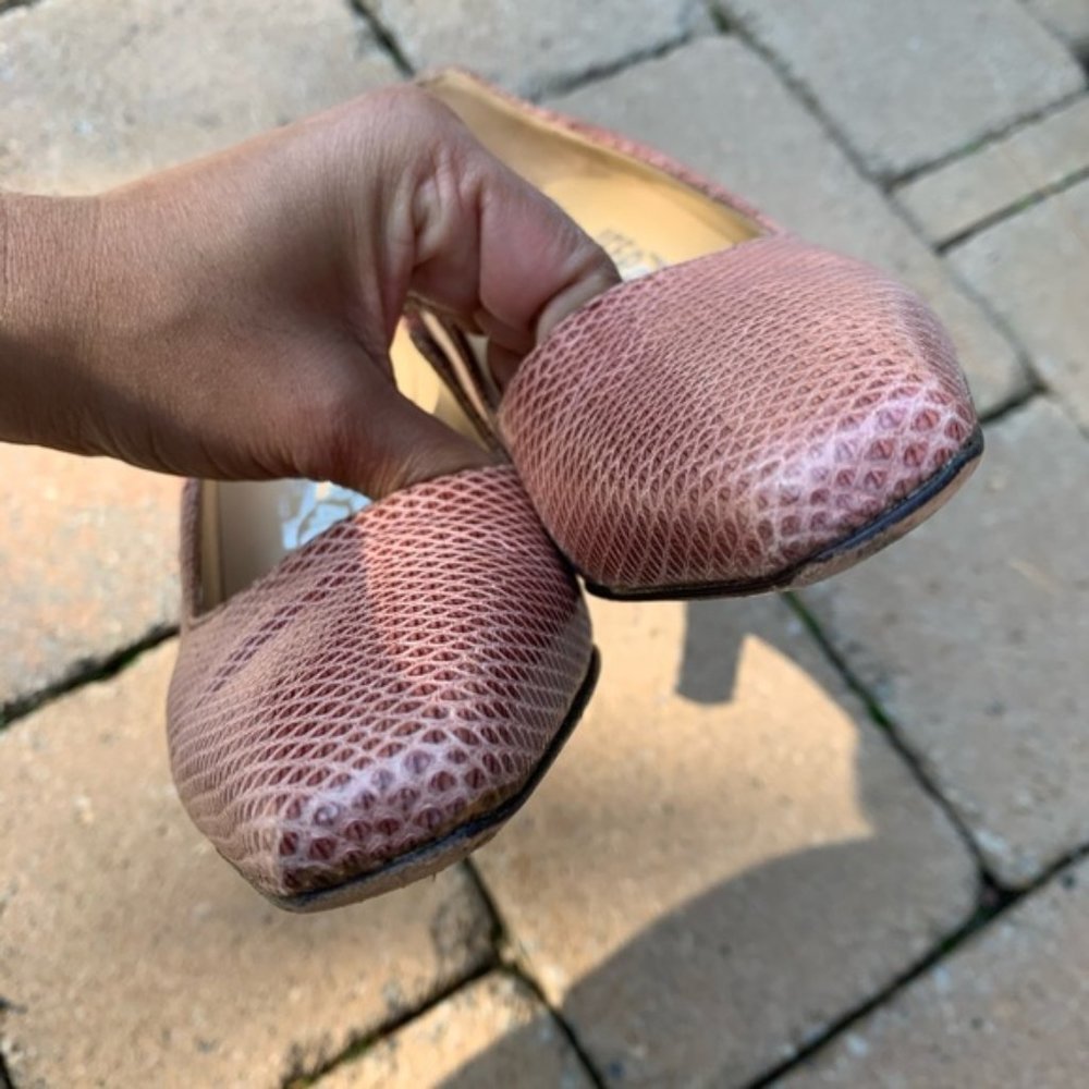 Salvatore Ferragamo Two Toned Snakeskin Pumps - Picture 10 of 15